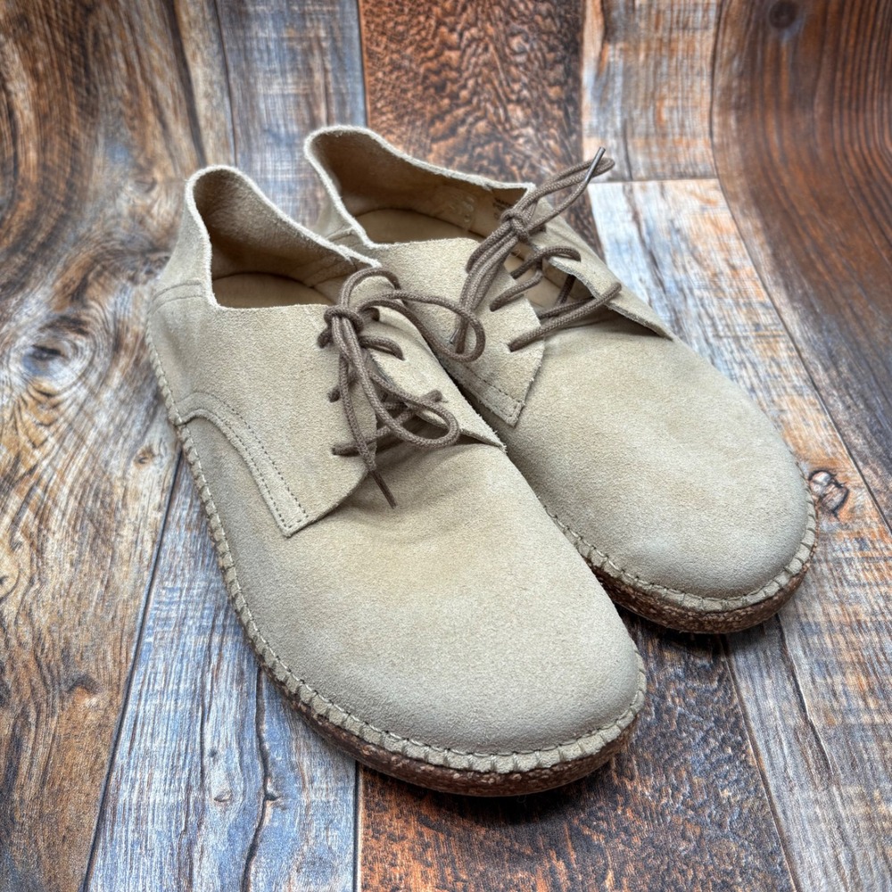 Birkenstock Gary Ginger Suede Lace Up Derby Shoes Tan EU 42 Men 9 W 11 EUC